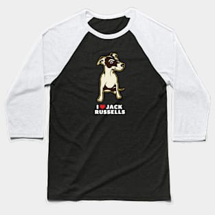 I Love Jack Russells Dog Art Baseball T-Shirt